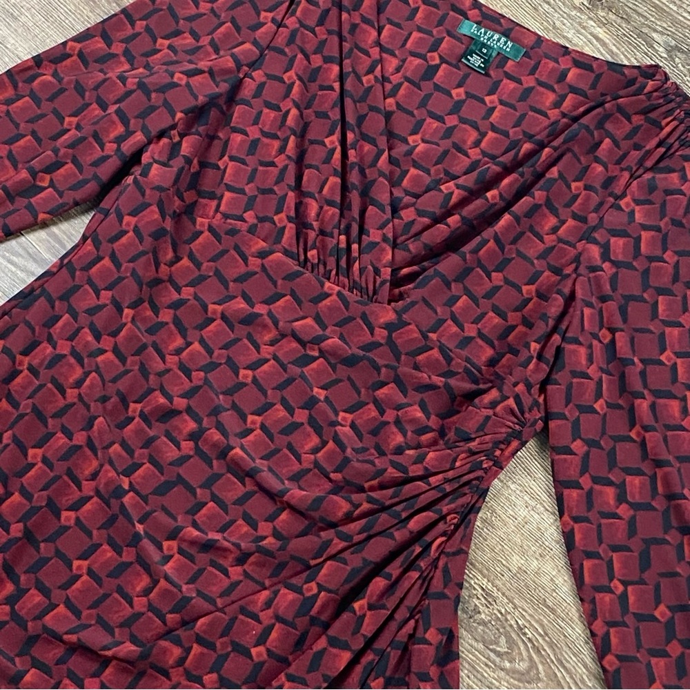 Patterned Red Dress - Picture 4 of 11